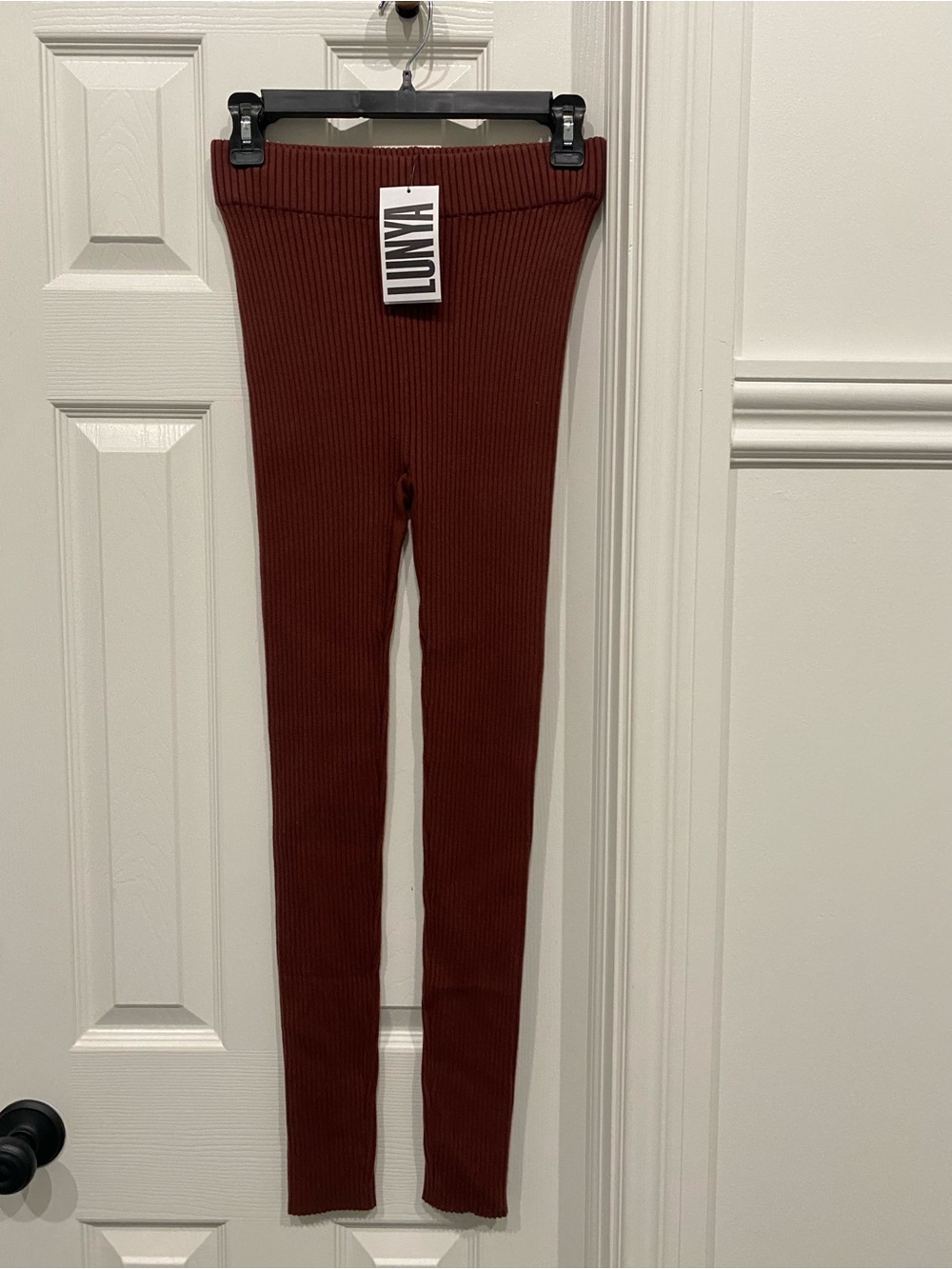 New! Lunya COZY COTTON SILK RIBBED LEGGINGS size small